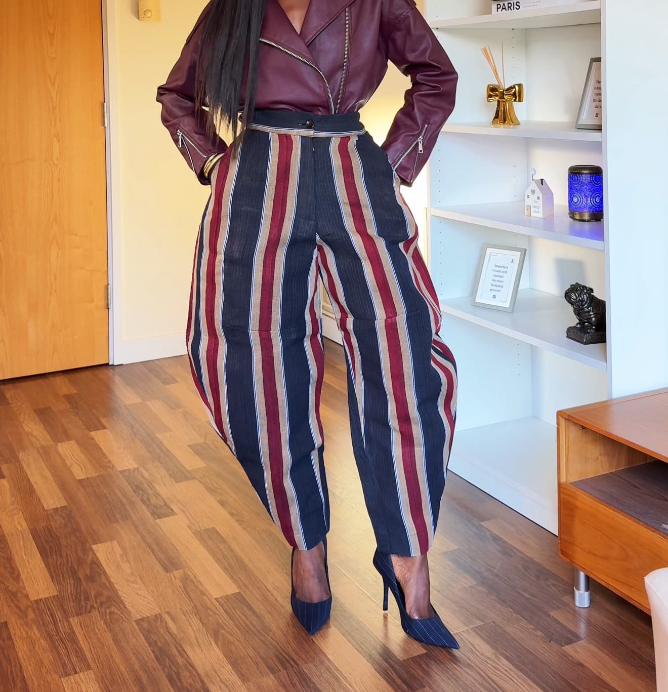 Denim x aso Oke balloon part
